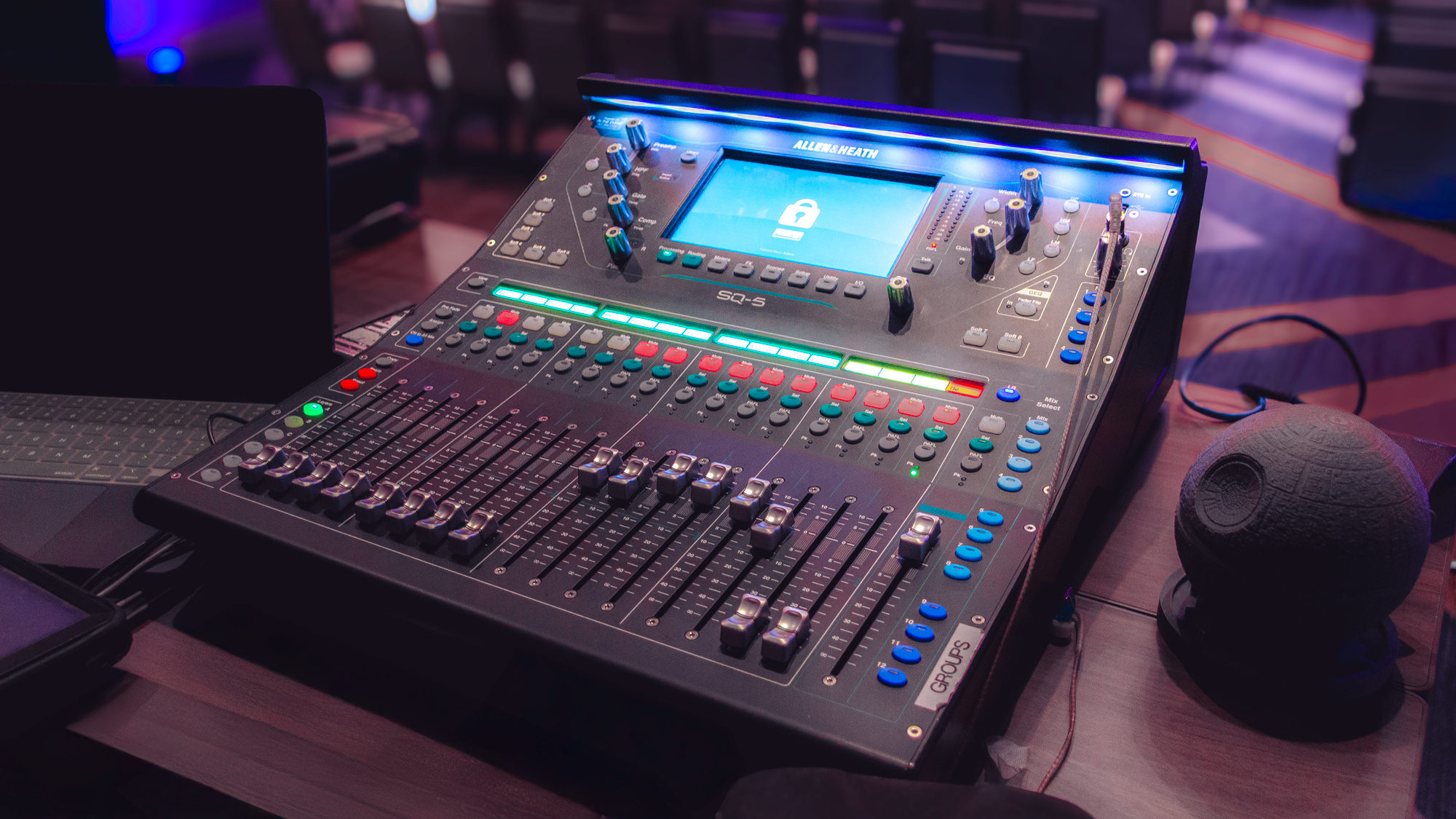 Allen & Heath sound board for professional AV equipment rental.