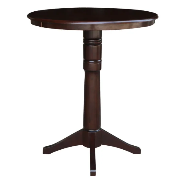 Wood bistro table rental for event decor, perfect for galas, trade shows, and corporate events from In The Event