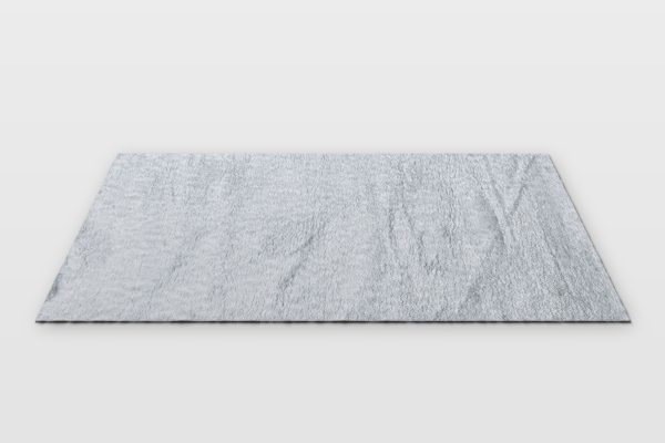 Plush white event carpet measuring 8 by 16 feet, isolated studio render