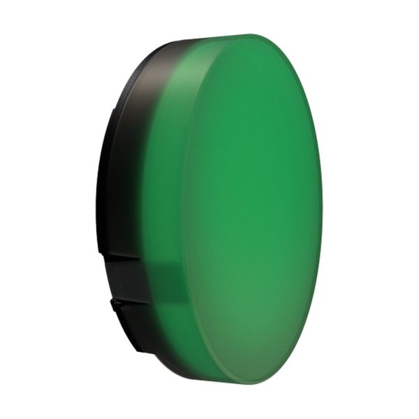 Side profile of a Nexus Circle with the frost filter glowing green